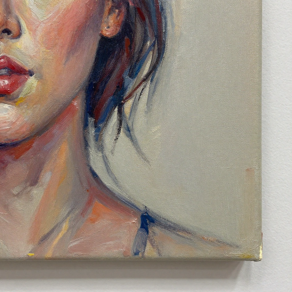 Porträtt av kvinna i profil