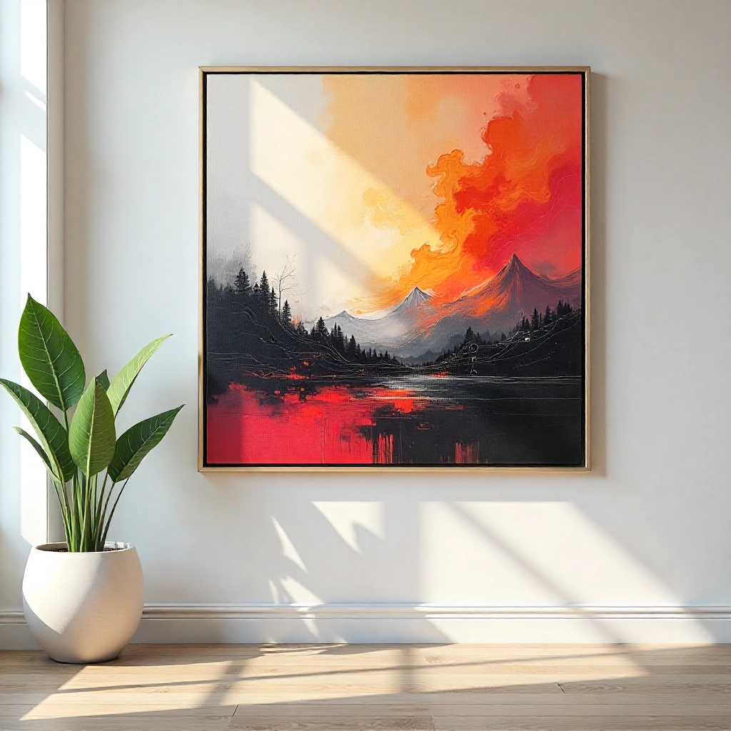 Abstract expressionism i rött